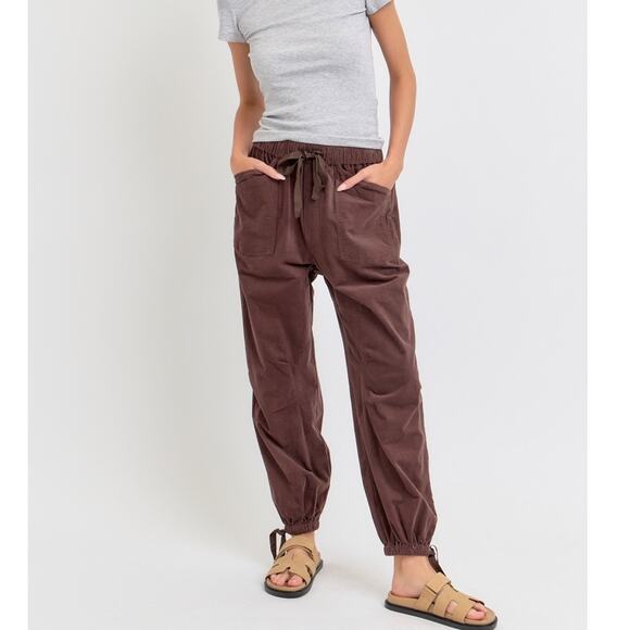 Sweet Lovely By Jen BROWN CORDUROY PULL-ON-PANTS/JOGGER S - Picture 2 of 3